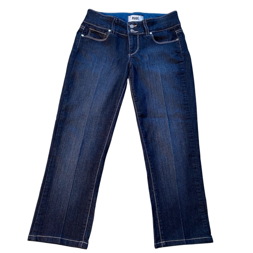 Paige Hidden Hills Straight‎ Denim Cropped Capri Size 26